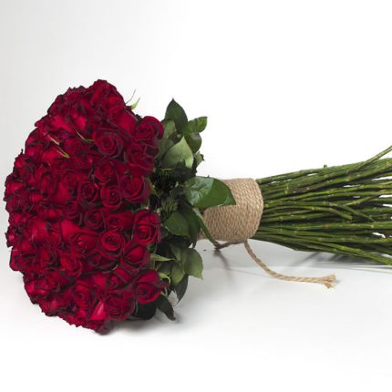 یک بغل گل رز هلندی لوکس