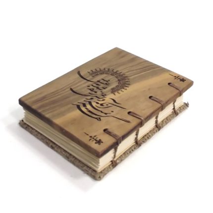 دفتر جلد چوبی سایز A7 کد sira053